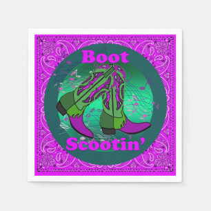 Westerne-partijencowboy Boot Scootin' Dance Paars Servet