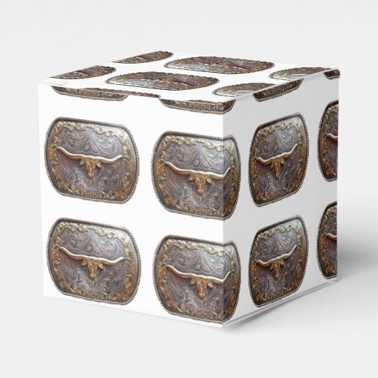 Westerne partijgunst of giftdoos Texas Longhorn Bedankdoosjes (Voorkant Zijde)