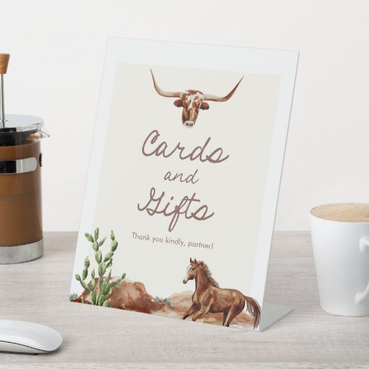 Westerne Party Kaarten en geschenken Reclamebord Met Voetstuk (Insitu)