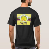 Westerne peren - etiket op fruitkratten t-shirt (Achterkant)