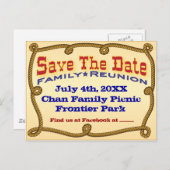 Westerne piek, behalve de datum aankondigingskaart (Voorkant / Achterkant)