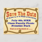 Westerne piek, behalve de datum aankondigingskaart (Voorkant)