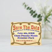 Westerne piek, behalve de datum aankondigingskaart (Staand voorkant)