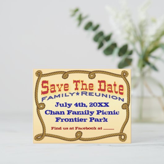 Westerne piek, behalve de datum aankondigingskaart (Staand voorkant)