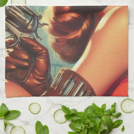  Westerne Pin-up Theedoek (Gevouwen)