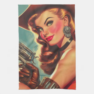 Westerne Pin-up Theedoek