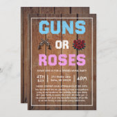 Westerne Pistolen of Rozen Genderonthulling Kaart (Voorkant / Achterkant)