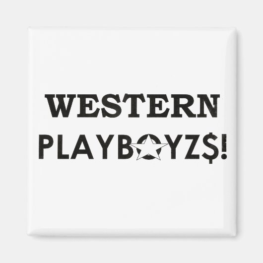 WESTERNE PLAYBOIZ / JMT SKATERBOARDS / IPIX MAGNEET (Voorkant)