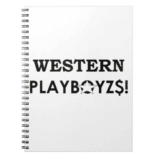 WESTERNE PLAYBOIZ / JMT SKATERBOARDS / IPIX NOTITIEBOEK (Voorkant)
