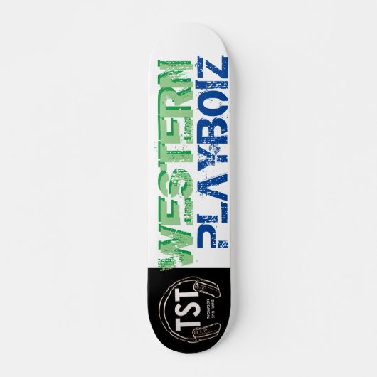 WESTERNE PLAYBOIZ / JMT SKATERBOARDS / IPIX PERSOONLIJK SKATEBOARD (Voorkant)