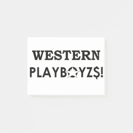 WESTERNE PLAYBOIZ / JMT SKATERBOARDS / IPIX POST-IT® NOTES (Voorkant)