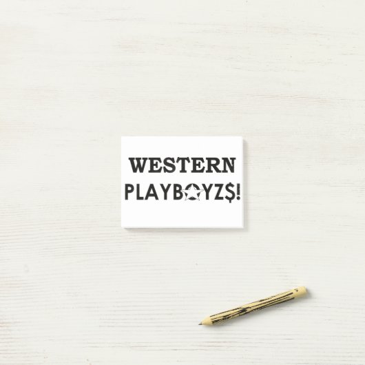 WESTERNE PLAYBOIZ / JMT SKATERBOARDS / IPIX POST-IT® NOTES (Op bureau)