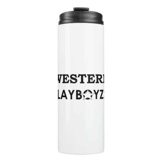 WESTERNE PLAYBOIZ / JMT SKATERBOARDS / IPIX THERMOSBEKER (Voorkant)