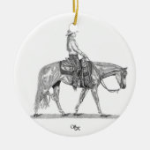 Westerne Pleasure Horse Ornament (Voorkant)