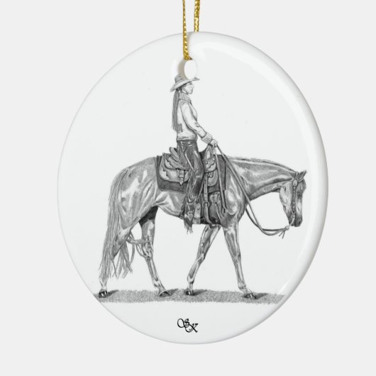 Westerne Pleasure Horse Ornament (Links)