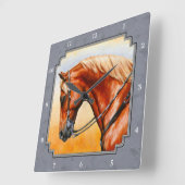 Westerne Pleasure Quarter Horse Grey Vierkante Klok (Hoek)