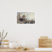 Westerne poort van Peking, c.1850 (kleurenlitho) Poster (Keuken)