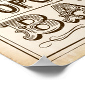  Westerne POPCORN BAR-gebarentafdruk Poster (Hoek)