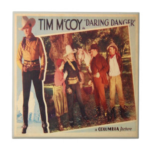 Westerne  Poster Daring Gevaar Tegeltje