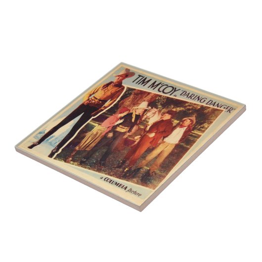 Westerne Poster Daring Gevaar Tegeltje (Zijkant)