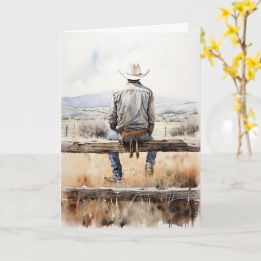 Westerne prairie tijdloze liefde en herinneringen kaart (Gele Bloem)