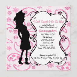 Westerne Prego Mama om Baby shower uit te nodigen Kaart