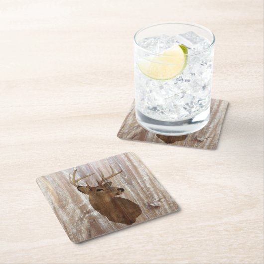 Westerne primitieve schuurherten kartonnen onderzetters (Insitu)