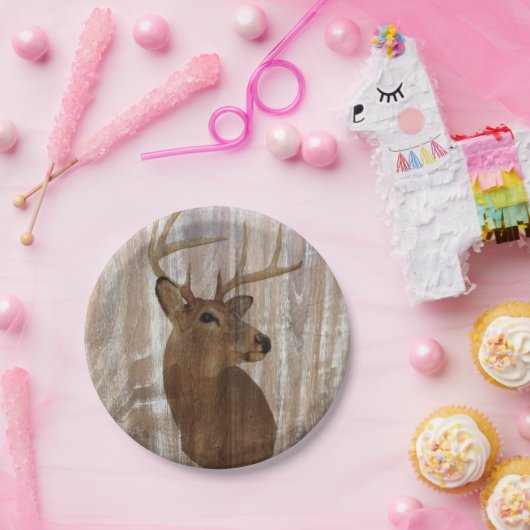 Westerne primitieve schuurherten papieren bordje (Feest)