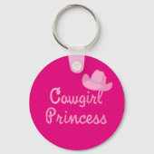 Westerne prinses met roze Pet Sleutelhanger (Voorkant)