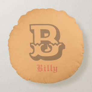 Westerne profeet gepersonaliseerde monogram rondre rond kussen