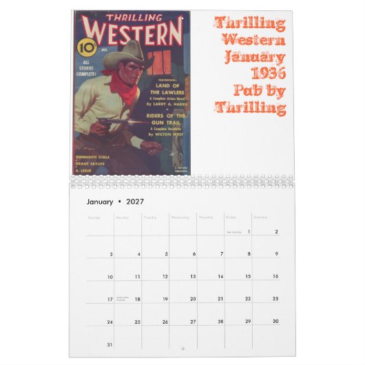 Westerne pulp Hoesjes Agenda 2012 Kalender (Jan 2027)
