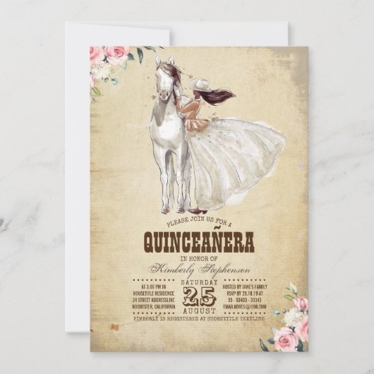 Westerne Quinceañera - 15e verjaardag Kaart (Voorkant)