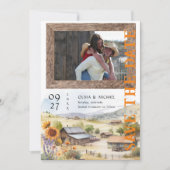 Westerne Ranch Bruiloft Save the Date (Voorkant)