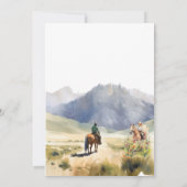 Westerne Ranch bruiloft uitnodiging (Achterkant)