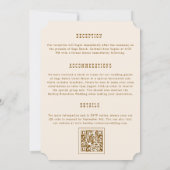 Westerne Ranch Country Monogram Alles in één bruil Kaart (Achterkant)