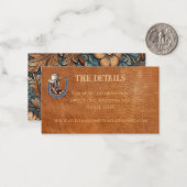 Westerne Ranch Details Kaart Notitiekaartje (Voorkant / Achterkant in situ)