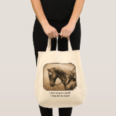 Westerne Ranch Horse Old Photo Sepia Tote Bag (Voorkant (product))