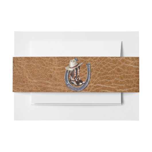 Westerne Ranch Invitation Belly Band Uitnodigingen Wikkel (Voorkant Voorbeeld)
