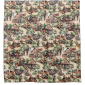 Westerne Ranch of Country Boerderij Scene Douchego Douchegordijn (Voorkant)