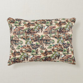 Westerne Ranch of Land Boerderij Scene Accent Kussen