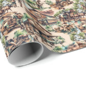 Westerne Ranch of Land Boerderij Scene Cadeaupapier (Rol Hoek)