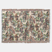 Westerne Ranch of Land Boerderij Scene Deken (Voorkant)