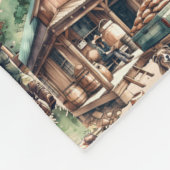 Westerne Ranch of Land Boerderij Scene Fleece Deken (Hoek)