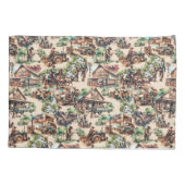 Westerne Ranch of Land Boerderij Scene Kussensloop (Achterkant-Links)