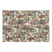 Westerne Ranch of Land Boerderij Scene Kussensloop (Achterkant-Rechts)