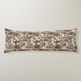 Westerne Ranch of Land Boerderij Scene Lichaamskussen