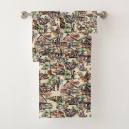 Westerne Ranch of Land Boerderij Scènes Bad Handdoek