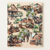 Westerne Ranch of Land Boerderij Scènes Planner (Achterkant)