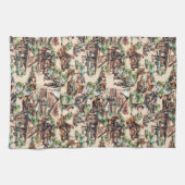 Westerne Ranch of Land Boerderij Scènes Theedoek (Horizontaal)