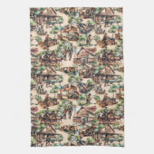 Westerne Ranch of Land Boerderij Scènes Theedoek (Verticaal)